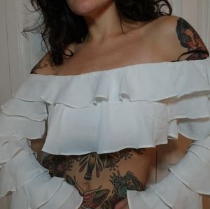 Cropped Ruffle Shirt